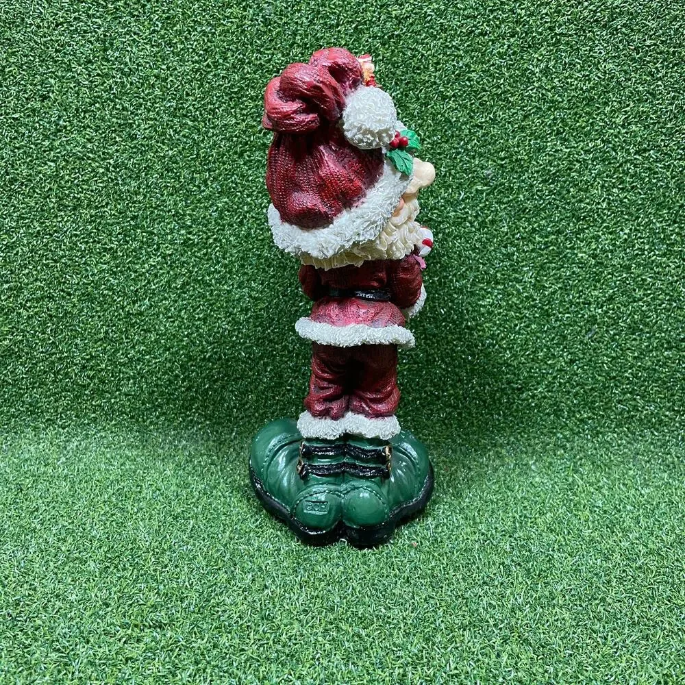 Resin Santa Holding Christmas Presents Figurine 9